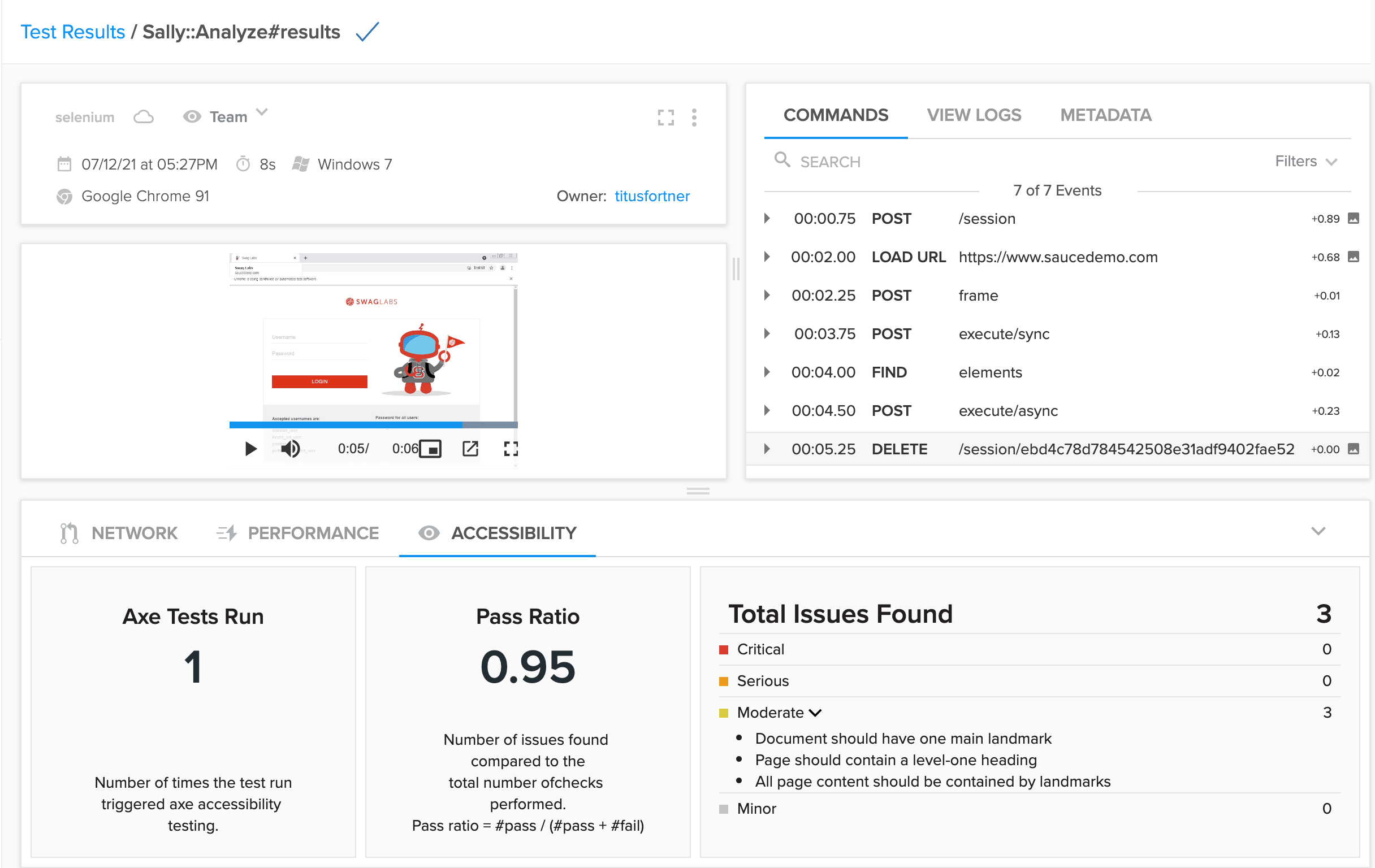 Deque axe™ Integration Sauce Labs Documentation