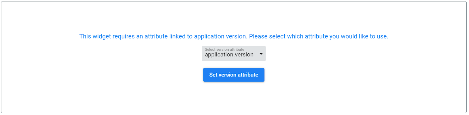 Shows how to change the attribute for application version.