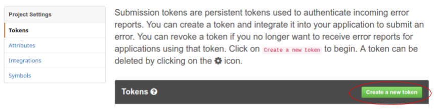 create a new token