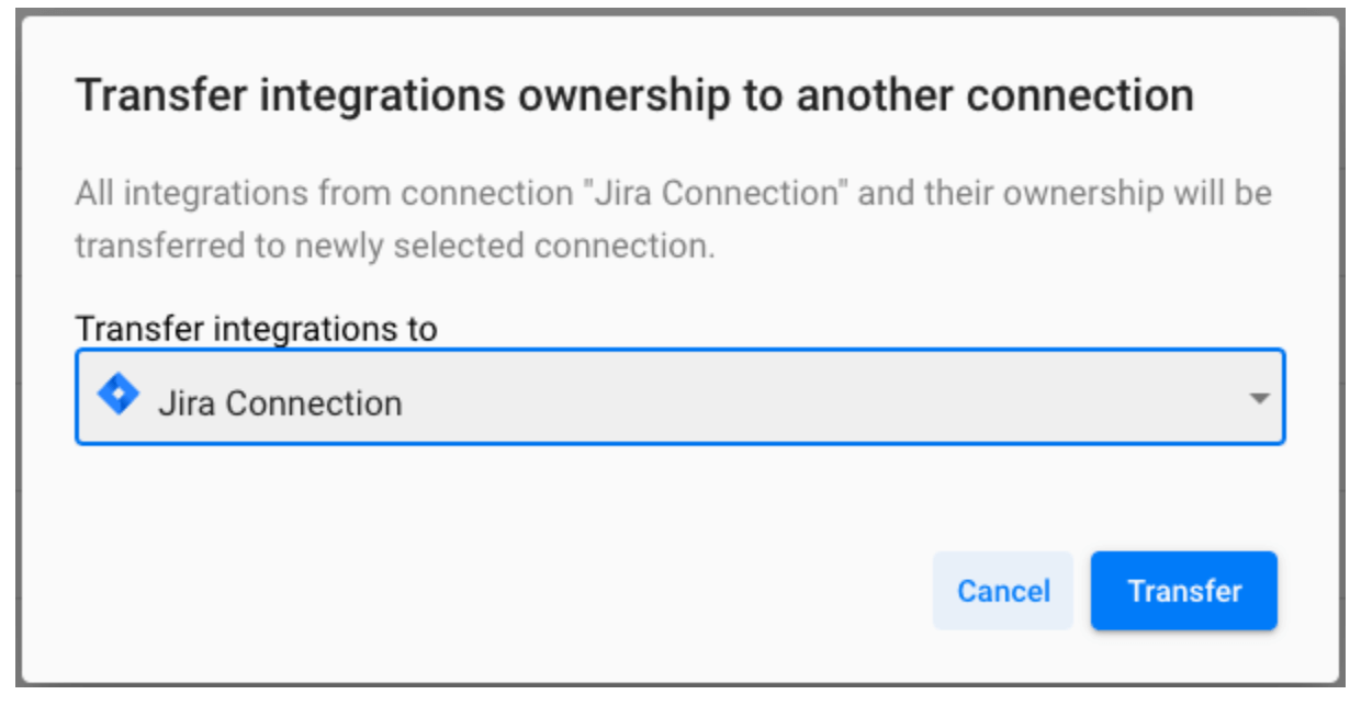 transfer connection