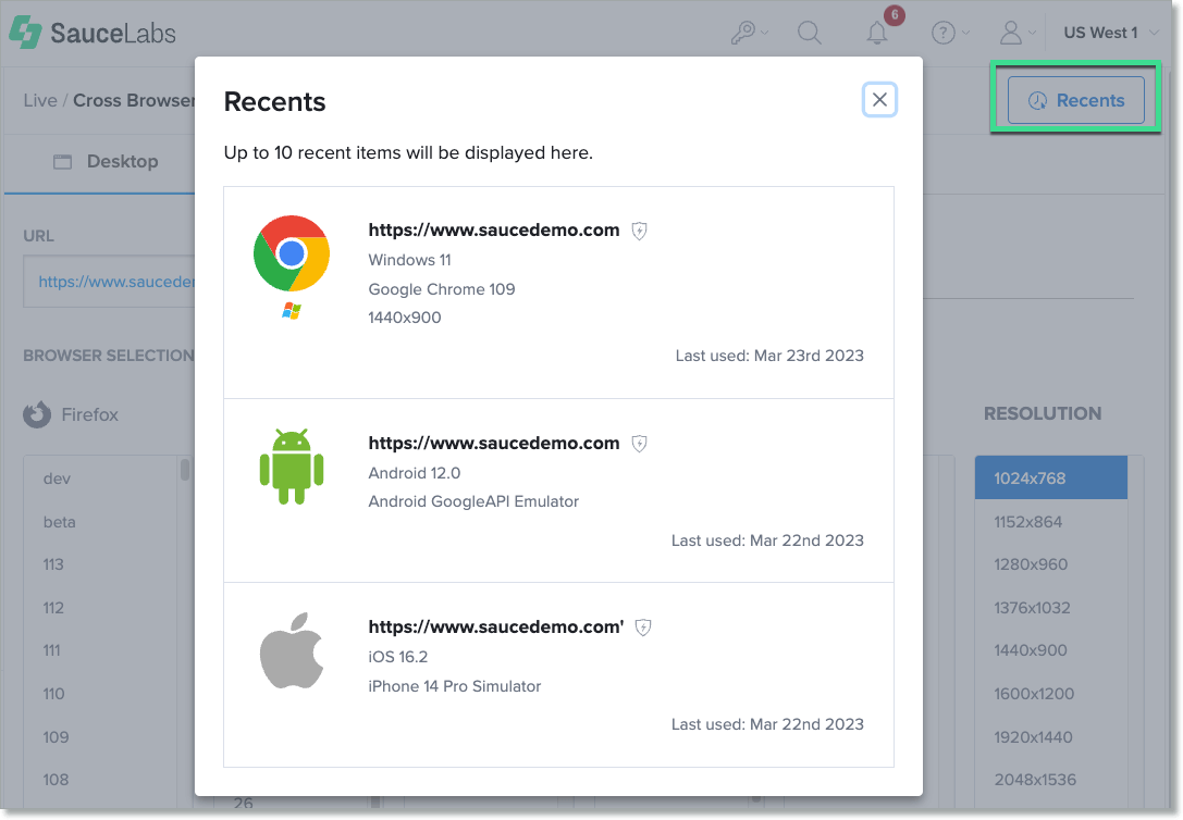 Recorder UI Overview  CrossBrowserTesting Documentation