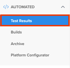 Mobile app settings navigation