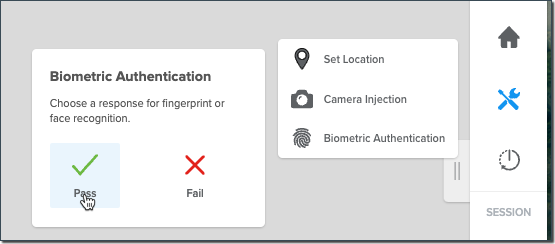 Biometric authorization live testing