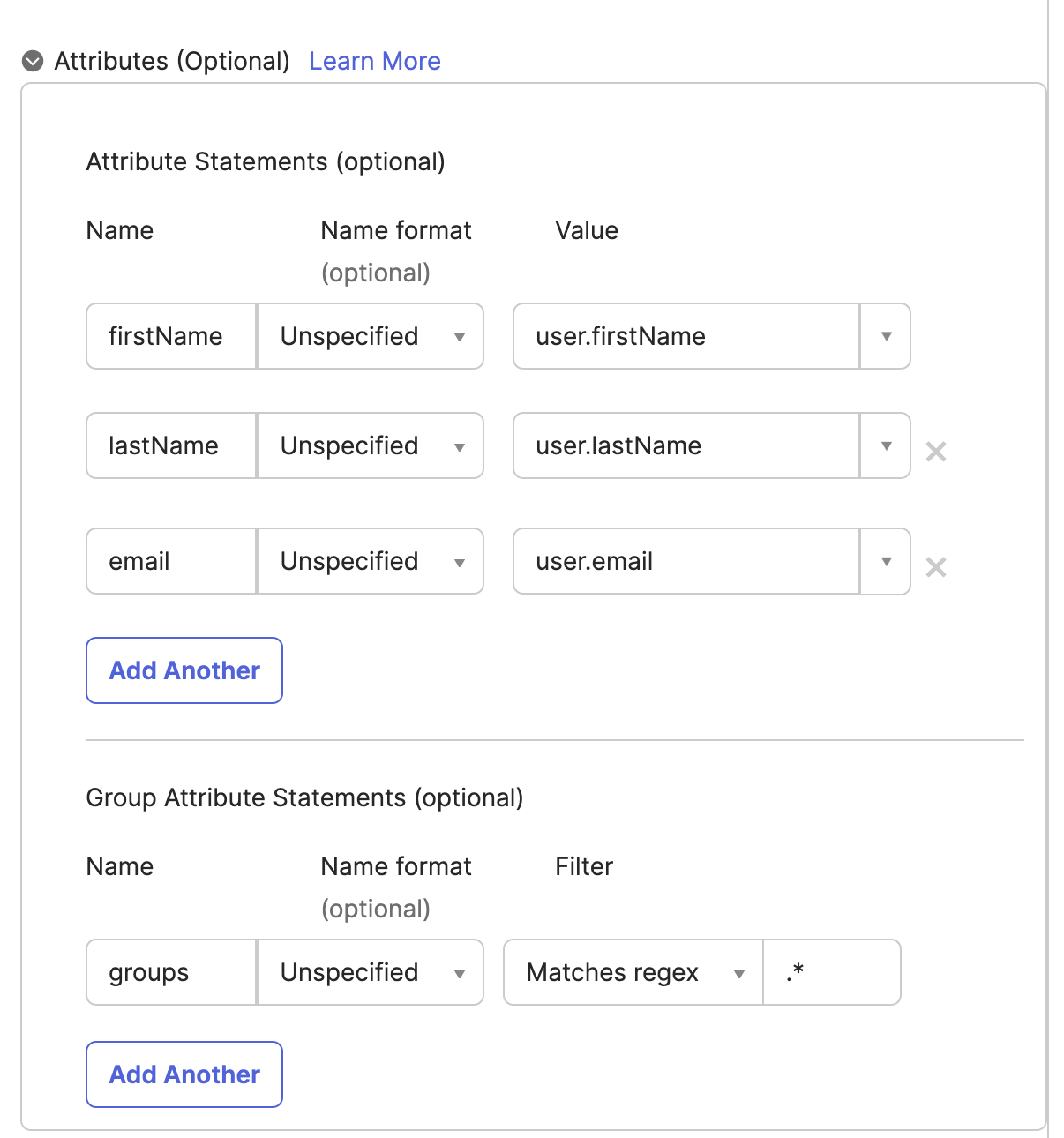 Okta groups attributes