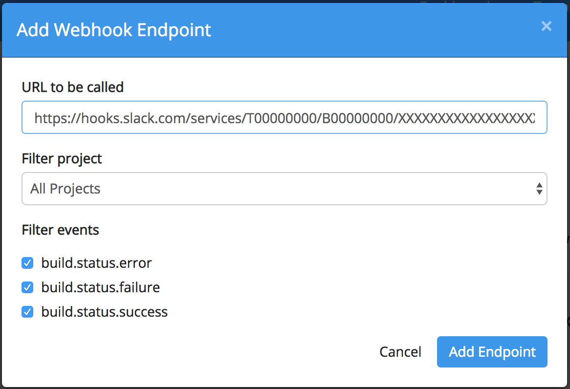 Component Add Webhook Slack