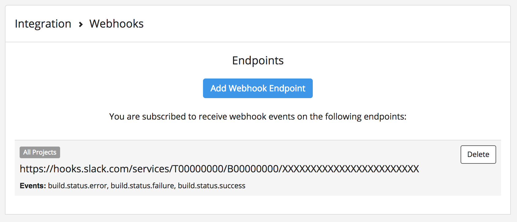 E2E Webhooks